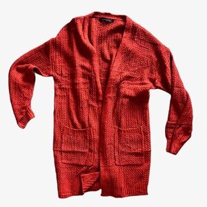 Cozy cardigan with patch pockets L